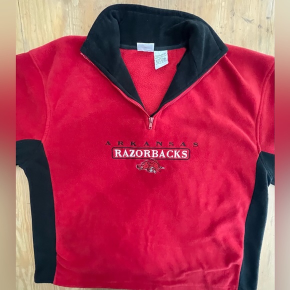 Men’s Arkansas Razorback Pro Edge Fleece Pull Over 1/4 Zip Jacket WPS! - Picture 3 of 7